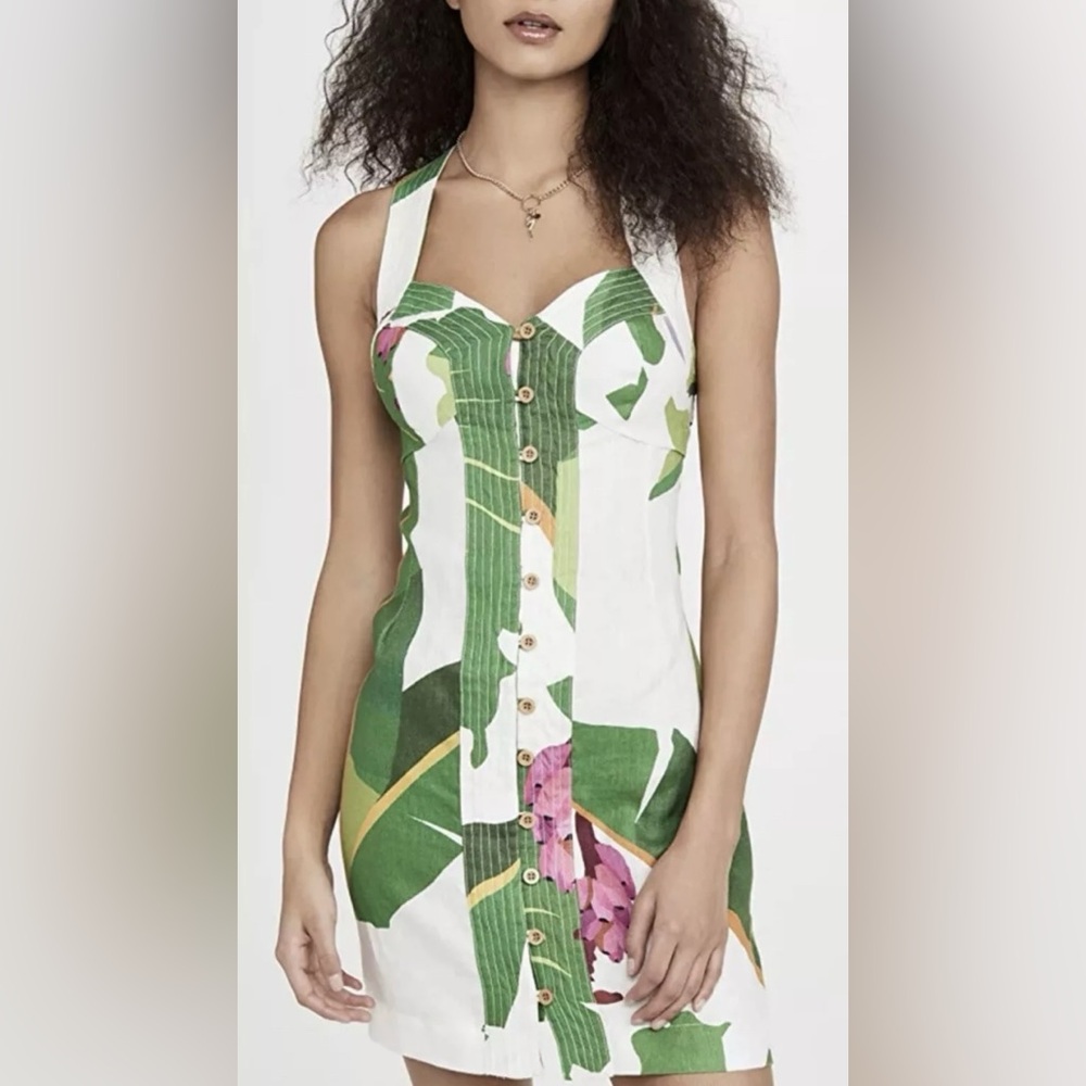 Farm Rio tropicalisitic linen minidress - Picture 4 of 13
